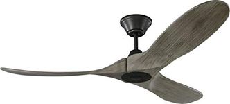 Monte Carlo 3MAVR52AGP Maverick II Energy Star 52" Outdoor Ceiling Fan with Remote Control, 3 Balsa Wood Blades, Aged Pewter