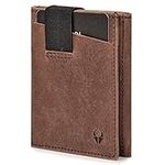 DONBOLSO Wallet 2 I Slim Wallet with RFID Protection I 9 Card Slots for up to 13 Cards I Genuine Leather Credit Card Holder for Men and Women I Vintage Brown