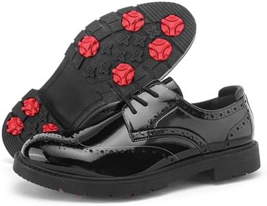 Zakey Classic Golf Shoes Men Spikesless Golf Sneakers Luxury Walking Footwears for Golfers (Black,9)