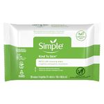 Simple Kind To Skin Facial Care Micellar 25 Piece Wipes, 4 Count