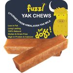 Fuzzl Premium Yak Chews for Dogs - 2 Pack 140g - Natural Dog Treats with Himalayan Yak Milk - Yak Chew No Hide Dog Food Natural Dog Chews Long Lasting Dog Dental Sticks and Dog Dental Chews