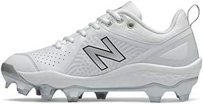 New Balance Women's Fresh Foam Velo V2 TPU Molded Softball Shoe, White/White, 13 Wide