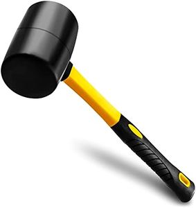 Rubber Mallet Hammer - 24 Oz Mallet Hammer Rubber Mallet for Flooring Soft Mallet Hammer Rubber Mallet Camping Rubber Hammer Mallet - (13 x 4.5 x2.5) Inches Laminate Flooring Tools Small Rubber Mallet