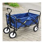 Mishrit Shopping Cart Multi Functional Folding Station Wagon Large-Capacity Grocery Truck Pulls Small Trailer Four-Wheeled Outdoor Camping Climbing Grocery Trolley.