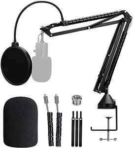 YOUSHARES Razer Seiren X Boom Arm with Pop Filter - Professional Mic Stand for Broadcasting and Recording by