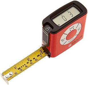 eTape16 ET16.75-DB-RP Polycarbonate Digital Tape Measure, Inch and Metric, Red, 16' Length