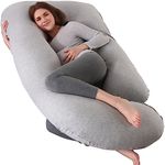 cauzyart Pregnancy Pillows for Sleeping U-Shape Full Body Pillow and Maternity Support - for Back, HIPS, Legs, Belly for Pregnant Women with Removable Jersey Cotton Cover