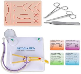 Suture Practice Kit and Surgical Knot Tying Board, Complete Medical Training Set with Silicone Pad, Suturing Tools, Knot Board with Durable Rope, and Quick Tie Tool, Ideal for Medical Students