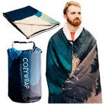 Cozywrap Camping Blanket, Large 145x200 cm. Sherpa Fleece blanket, Waterproof Blanket for Outdoors, Caravan Accessories, Travel blanket, Camping Accessories, Warm Thermal Blanket (Purple Sunset)