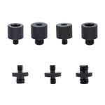 KASINshooting Camera Microphone Quick Release Flash Tripod Adapter Mount Kit Hot Shoe 1/4 to 3/8 M5 M6 M8 Male Female Convertion Thread Screws Series Set for Go pro Insta360 (7 Pcs)