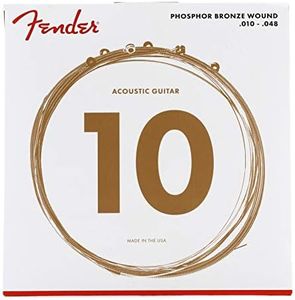 Fender Phosphor Bronze Acoustic 60XL 10-48 - Cuerdas guitarra Light Accessories 073-0060-402 Phosphor Bronze