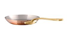 Mauviel M'Heritage 200 B 2 mm Polished Copper & Stainless Steel Frying Pan with Brass Handles, 10.24-in, Made in France