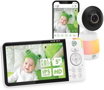 Leapfrog LF3915HD Smart WiFi Video Baby Monitor with Camera & Audio,Remote Camera Pan-Tilt-Zoom,5" HD 720p Display,110 Wide-angle view,Color Night Vision,Adaptive Touch Color Night Light,Two way talk