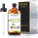 EUQEE Vanilla Essential Oil 118 ml Premium Vanilla Oil with Glass Dropper, Great for Diffusers, Aromatherapy, Candle Making, DIY Soap - 4Fl.Oz