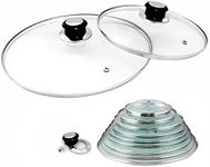 FryPan Pot Wok Glass Cover Replacement Standard Round Tempered Glass Lid 16cm - 36cm (20cm)