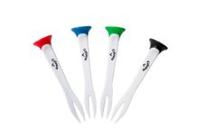 Callaway Par-Tee Quick Fix Tees - virtually Unbreakable Plastic tees for Golf Shot Performance Doubles as a Divot Tool