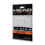 HEAD Softex Badminton Over Grip, Colour - White, (Pack of 3)