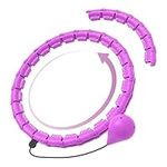 Neez Hula Hoop for Belly Fitness - Stomach Exercise Hula Hoops with Weighted Ball, Home Workout Equipment, Smart Weightloss Ring for Man, Women (Plastic, 24 Detachable Knots)