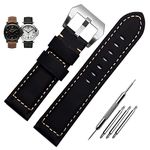 Niziruoup Leather Watch Band Strap 20mm 22mm 24mm 26mm Top Grain Cowhide Leather Watch Band Straps for Men Women Stylish Vintage Replacement Watch Band Strap