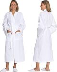 Amazon Essentials Men's Waffle Shawl Robe, -White, XL/XXL