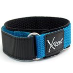 X-Treme Tough Sports Watch Strap Band Men's Hook and Loop Rip Tab Fastening 20mm - Light Blue