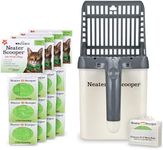 Neater Pets Neater Scooper Standard Size, 195 Refill Bags – Mess-Free Cat Litter Scooper with Bag, Spill-Proof Kitty Litter Scoop with Bin/Scoop Holder