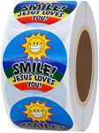 Hybsk Jesus Stickers 1.5 inch Smile