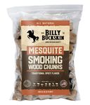 Mesquite Wood Chunks, Wood Chunks for Smokers, Alternative for Charcoal Briquettes Can be Use on Gas, Smoking Wood Chunks for Smoking, Grilling & BBQ, Camping Essential by Billy Buckskin Co (4 Lb Bag)