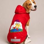 Lana Paws Dogs Just Wanna Have Fun! Printed Waterproof Dog Raincoat for Medium Dogs | Rain Jacket for Beagles, Spitz, Indies, Cocker Spaniels & Similar | Adjustable, Easy Wear | M