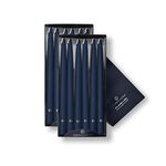 Colonial Candle Indigo Blue Taper Candles Hand Dipped - 12" Tall Candlesticks - Dripless, Unscented - Candles for Birthdays, Celebrations, 12 count (Pack of 1)