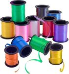 Curling Ribbon - 12-Pack - 60 Foot Rolls - 240 Yards Total Assorted Colors Ribbon for Crafts, Gift Wrapping, String Balloons, Tie Hair, and Create DIY Decorations