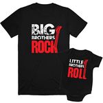 Big Brothers Rock and Little Brother Roll Tshirts, Includes Size 5/6 and 0-3 mo