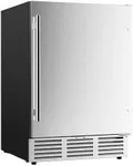 EUHOMY 24 Inch Beverage Refrigerator, Built-in and Freestanding Beverage Cooler 180 Can, Under Counter Beverage Fridge with Stainless Steel Door, Outdoor Refrigerator for Soda, Beer, Wine