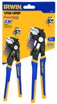 IrwinTools 1802531 Two-Piece GrooveLock 6-Inch and 8-Inch V-Jaw Pliers Set