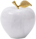 Radicaln Marble Decoration Piece New White 3" Inch Handmade Apple Paperweight Desk Décor - Suitable For Office Desk Décor & Home Décor Paper Weight