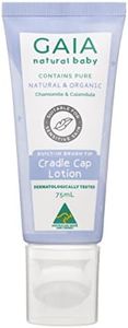 GAIA Natural Baby Cradle Cap Lotion | 98% Natural Origin | Sensitive Skin formula | organic Chamomile | organic Calendula | Cradle Cap | Perfume Free | Australian Made - 75ml