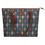 The Clownfish Percy Printed Handicraft Fabric Handbag for Women Office Bag Ladies Shoulder Bag Tote for Women College Girls (Green)