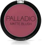 Palladio Matte Blush, Brushes onto Cheeks Smoothly, Soft Matte Look and Even Finish, Flawless Velvety Coverage, Effortless Blending Makeup, Flatters the Face, Convenient Compact, Velvetine