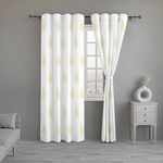 Linenwalas Cotton Curtains Set Of 2, Canvas Long Door Curtains For Home Décor, Hangs Elegantly With Back Loops (4.5X9 Ft, Mustard Leaf) - Sheer, Back Tab