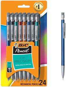 BIC Xtra-Precision Mechanical Pencils with Erasers, Fine Point (0.5mm), 24-Count Pack Mechanical Drafting Pencil Set