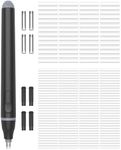 Foyucool Electric Eraser, Battery Operated Automatic Pencil Eraser with 220 Erasers Refills, 2 Erasers Sizes, Comfort Grip Art-Eraser for Drawing, Ideal for Artists, Students, Sketch, Engineers, Black