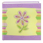 Pioneer Photo Albums 200-Pocket 3-D Striped Flower Applique Cover Photo Album, 4 by 6-Inch