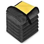 Microfiber Cleaning Cloths, 6 Pack Super Absorbent Drying Microfiber Towel for Car, House, Kitchen, Window (11.8"x23.6")