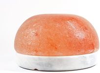 Himalayan Secrets® Salt Dome Lamp | for Warming Up Hands and Feet (9" Gray Marble Base)