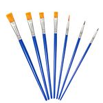 OWill 7PCS Paint Brush Set for Watercolor Painting, Oil Painting, Acrylic Painting, Rock Painting, Face Painting, Body Painting & Crafts