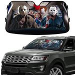 GENANY Horror Movie Characters Windshield Sun Shade for Car SUV Truck (55x30 inches), Car Sun Shade Windshield, Car Shades for Front Windows, Sunshade for Car Windshield, Horror Car Accessories…