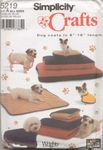 Simplicity 5219 Crafts Sewing Pattern Pet Dog Beds Blankets Coats