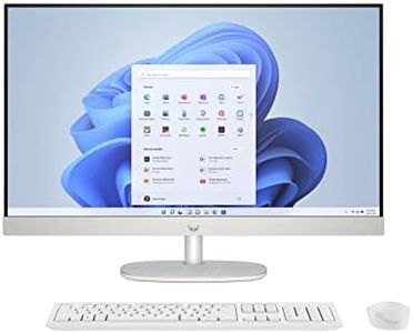 HP All-in-One 27-cr0002sf - Ordenador de sobremesa (27" FHD (AMD Ryzen 7 7730U, RAM de 16 GB, Almacenamiento de 512 GB SSD, Windows 11 + Teclado AZERTY y ratón) Color Blanco