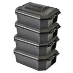 Roshield Tamper-Resistant Safety Bait Box for Rodent Trap and Rodenticide Posion Control Treatments (UK-Made, Empty) x 4