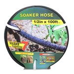 Taisia 1/2 Inch Soaker Hose Diameter Lead Free Saves 70% Water Perfect Delivery Water Great Garden Flower Bed (1-2-100ft)